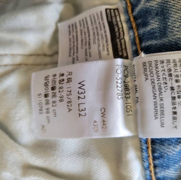 Levi's 32W 32L slim fit pre faded/ripped/distressed jeans - Picture 3 of 13